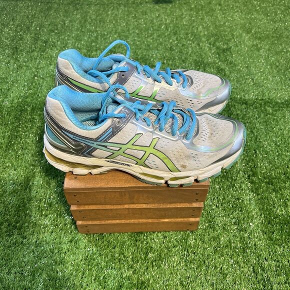 Asics Gel-Kayano 22 Women Size US 8 Running Shoes Teal Green Silver T597Q - Picture 1 of 9